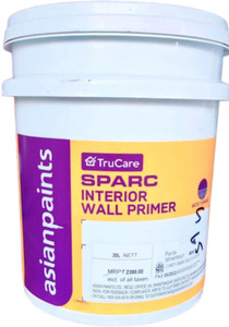 asian paints trucare sparc interior wall primer white white emulsion wall paint 20 l