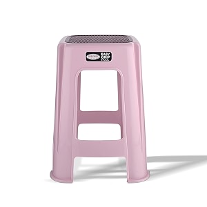 asian plastowares - easy grip sr stool  multipurpose plastic stool for bathroom kitchen amp home use  durable anti-slip lightweight amp space-saving stool for adults amp kids  light pink