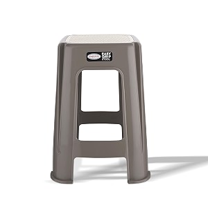 asian plastowares - easy grip sr stool  multipurpose plastic stool for bathroom kitchen amp home use  durable anti-slip lightweight amp space-saving stool for adults amp kids  coffee brown