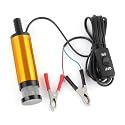 Asian Pumps &amp; Machineries 12V 100w Oil Fuel Diesel Water Transfer Submersible Pump with Filter 8500 Rpm, 19mm Outlet with Filter (Lift 2.5-3 mtr &amp; Flow 35 L/min) (Pump Dia 51mm)