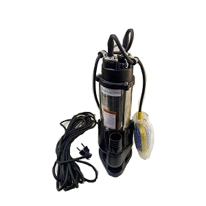 asian pumps amp machineries 370watt 05hp heavy duty submersible sewage water amp dewatering pump-single phase 15000lph 10m cable head 8 mtr pipe size 40 mm flow rate 15000 lph with auto flow switch