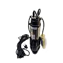 Asian Pumps & Machineries 370Watt 0.5Hp Heavy Duty Submersible Sewage Water & Dewatering Pump-Single Phase, 15000Lph, 10m Cable, Head 8 mtr, Pipe Size 40 mm Flow Rate 15000 Lph with Auto Flow Switch