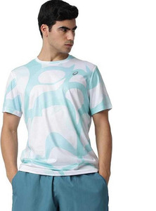Asics Printed Men Round Neck White T-Shirt