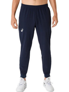 Asics Solid Men Blue Track Pants
