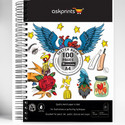 Askprints A4 Premium Sketch Book, Spiral Bound 100 Pages,Acid-Free Paper,for Kids & Adults Sketch Pad