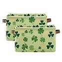 Aslsiy Storage Basket Shamrock for St (3) Nursery Bins Baby Canvas Box Clothes Shelf Basket Laundry Hampers 2 Pcs