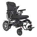 Asmofit Duramax Foldable Electric Wheelchair | Heavy-Duty Power Wheelchair | 10Ah Airline Compliant Lithium-Ion Battery | 150 kg Weight Capacity | 12-Inch Front Wheels | 360° Joystick Control | Sparkle Blue