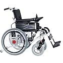 Asmofit Road Master Foldable Electric Wheelchair for Seniors | 22 Inches Rear Wheels | 360° Joystick Control, Lightweight, Anti-Tipper Wheels, Flip-Up Armrests, Reliable Side Brake & 24V 10AH Airline Compliant Lithium-Ion