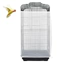 Large Bird Cage Seed Catcher Skirt, Parrot Parakeet Macaw Cover White