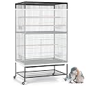 Large Bird Cage Seed Cather,Bird Cage Cover Adjustable Soft Airy Skirt Guard Birdcage Nylon Mesh Net for Parrot Parakeet Macaw African Round Square Cages Cover (118 * 31.5in/300 * 80cm) (White)