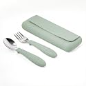 ASOMIC 316 Stainless Steel Toddler Utensils with Travel Case, Sage