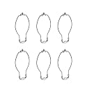 Aspen Creative 20001-26, 8" Lamp Harp with Saddle in Satin Nickel Finish, 6 Pack