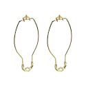 Aspen Creative 20002-12, 8 1/2" Lamp Harp with Saddle in Polished Brass Finish, 2 Pack
