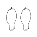Aspen Creative 20002-22, 8 1/2" Lamp Harp with Saddle in Satin Nickel Finish, 2 Pack