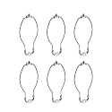 Aspen Creative 20002-26, 8 1/2" Lamp Harp with Saddle in Satin Nickel Finish, 6 Pack