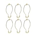 Aspen Creative 20003-16,9" Lamp Harp with Saddle in Polished Brass Finish, 6 Pack