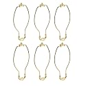 Aspen Creative 20004-16, 12" Lamp Harp with Saddle in Polished Brass Finish, 6 Pack