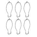 Aspen Creative 20004-26 12" Lamp Harp with Saddle in Finish (6 Pack), Satin Nickel