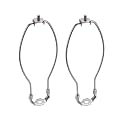 Aspen Creative 20005-22, 7" Lamp Harp with Saddle in Satin Nickel Finish, 2 Pack