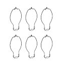 Aspen Creative 20005-26, 7" Lamp Harp with Saddle in Satin Nickel Finish, 6 Pack