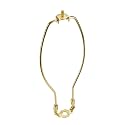 Aspen Creative 20006-1 Saddle, 10" Lamp Harp, Polished Brass