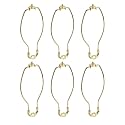 Aspen Creative 20006-16, 10" Lamp Harp with Saddle in Polished Brass Finish, 6 Pack