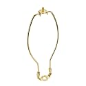 Aspen Creative 20007-1 Saddle, 10" Heavy Duty Lamp Harp, Polished Brass