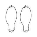 Aspen Creative 20007-22, 10" Heavy Duty Lamp Harp with Saddle in Satin Nickel Finish, 2 Pack