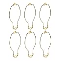 Aspen Creative 20007-16, 10" Heavy Duty Lamp Harp with Saddle in Polished Brass Finish, 6 Pack