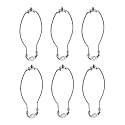 Aspen Creative 20007-26 10" Heavy Duty Lamp Harp with Saddle Finish, 6 Pack, Satin Nickel