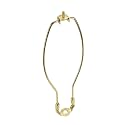 Aspen Creative 20008-1 Saddle, 11" Lamp Harp, Polished Brass