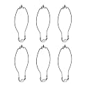 Aspen Creative 20008-26 11" Lamp Harp with Saddle Finish, 6 Pack, Satin Nickel