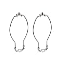 Aspen Creative 20009-22, 9 1/2" Lamp Harp with Saddle in Satin Nickel Finish, 2 Pack