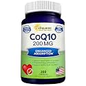 aSquared Nutrition CoQ10 (200 Capsules and 200mg) - High Absorption Vegan CO Q-10 Powder - Enzyme Ubiquinone Supplement Pills, Extra Antioxidant Coenzyme Q10 Vitamin, Coq 10 Alernative to Softgels
