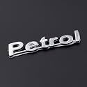Chrome Finish Car Fuel Tank Sticker - Fuel Tank Logo Emblem Badge Monogram Universal for Car (Petrol 2x8cm)