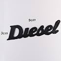 Chrome Finish Car Fuel Tank Sticker - Fuel Tank Logo Emblem Badge Monogram Universal for Car (Diesel Black 3x9cm)