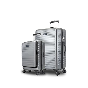 assembly cabin luggage 20 inches amp large check in 28 inches polycarbonate set of 2 - premium hard shell suitcase trolley - grey