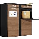 【No Assembly】Package Delivery Box for Outside, Large Metal Parcel Drop Box