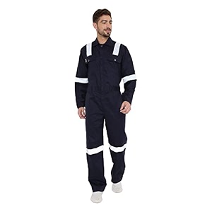 associated uniforms men39s 230 gsm fire retardant cotton boiler suit