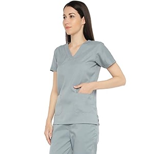 associated uniforms womens scrub suit - ideal for doctors dentists and healthcare professionals classicxl - 42 light grey