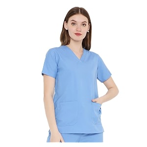 associated uniforms womens scrub suit - ideal for doctors dentists and healthcare professionals classic s sky blue