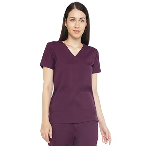 associated uniforms women39s poly cotton scrub suit - ideal for doctors dentists and healthcare professionals classic m - 38 deep purple