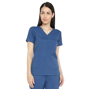 associated uniforms womens scrub suit - ideal for doctors dentists and healthcare professionals classic xlcobalt blue