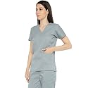 Associated Uniforms Womens Scrub Suit - Ideal for Doctors, Dentists and Healthcare Professionals. CLASSIC(XL - 42, LIGHT GREY)