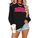 ASTANFY Womens Crewneck Sweatshirt Mama Letter Print Long Sleeve Loose Fashion Pullover Top