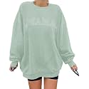 ASTANFY Womens Crewneck Sweatshirt Mama Letter Print Long Sleeve Loose Fashion Pullover Top