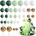 ASTARON 32 Pcs Foam Balls Cake Topper Decorations for Party Cake Decorating