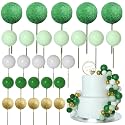 ASTARON 50 Pcs Ball Cake Topper Sticks Mini Balloons for Cake Decoration