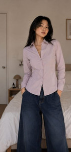 Asteva Women Solid Casual Purple Shirt