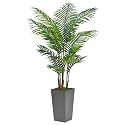 ASTIDY Artificial Plant 5FT Fake Palm Tree with Gray Tall Planter